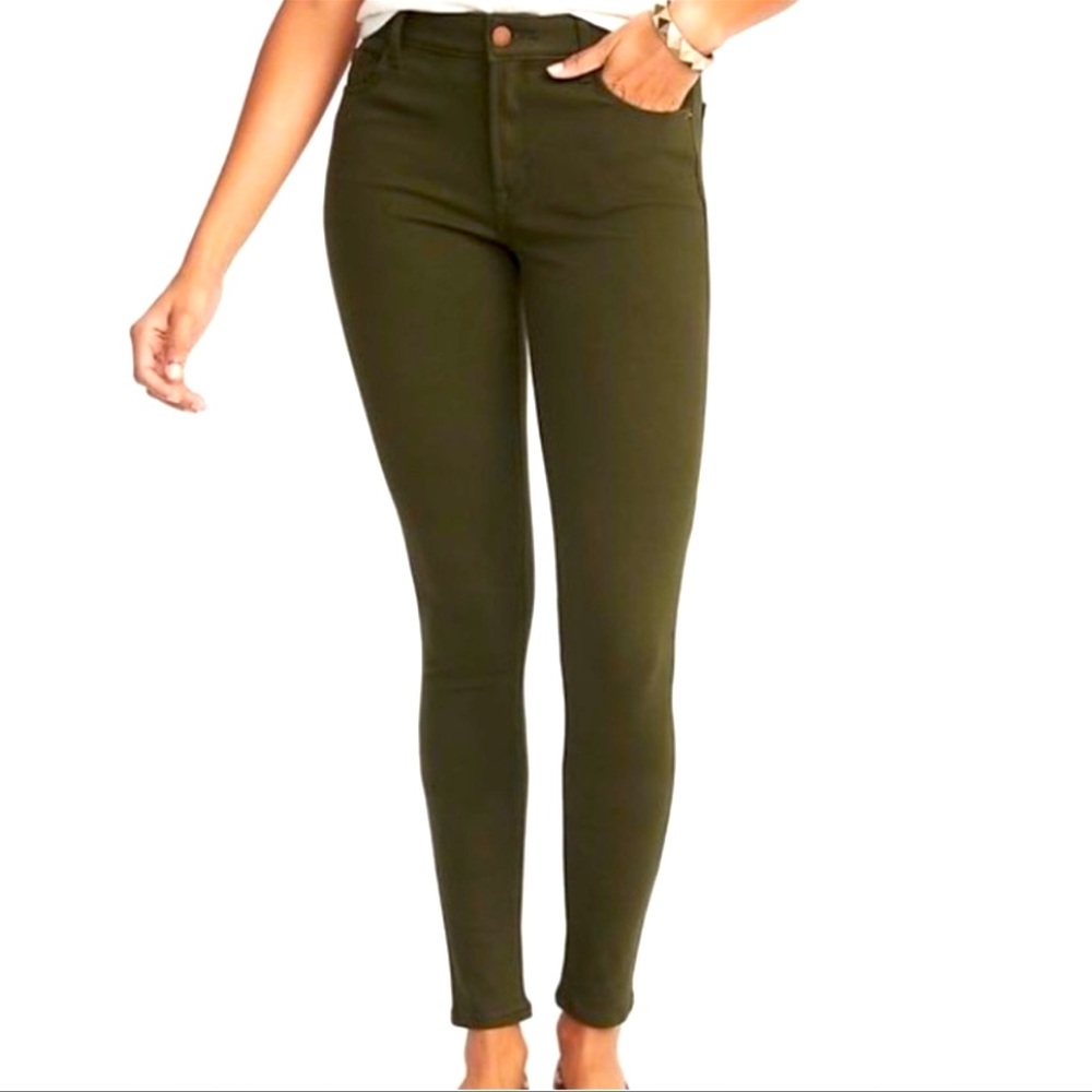 NEW Women’s Old Navy Rockstar Super Skinny High Rise Jeans in Olive Size 4